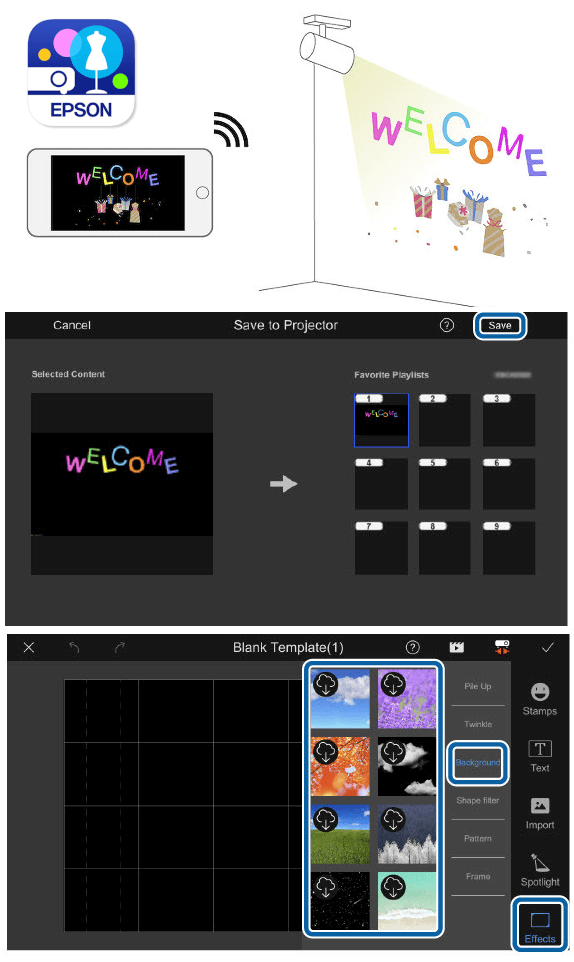 App Epson Creative Projection